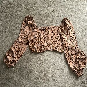 Spotted Cropped Top